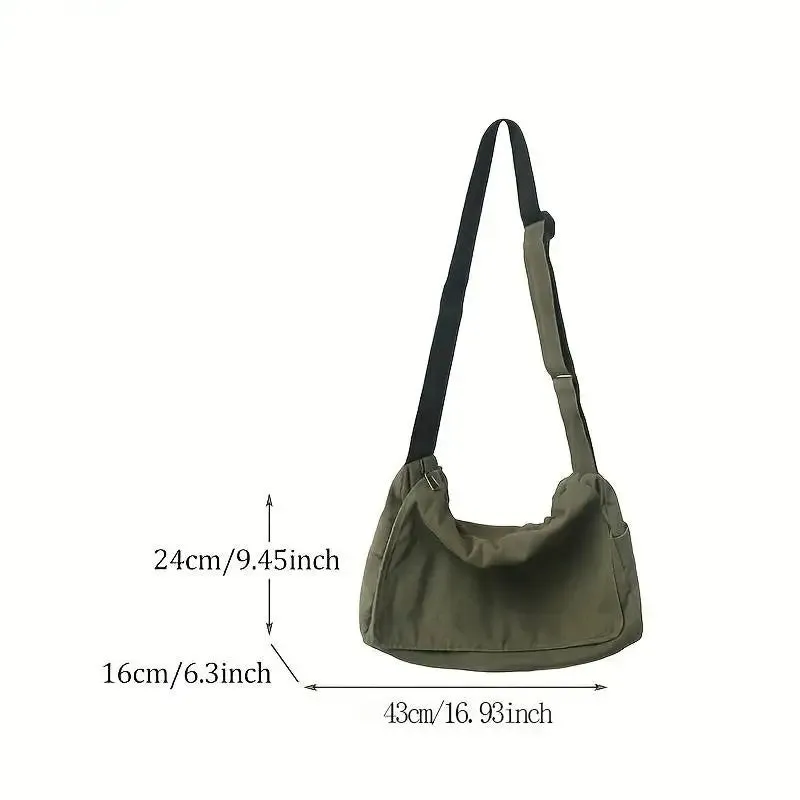 Uniwim Women's Messenger Bag Vintage Handbag Canvas Teenager Shoulder Tote Bags Casual Handbag Crossbody Handbags