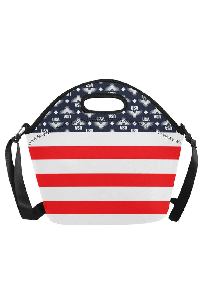 USA - FR STRIPE 3 Neoprene Lunch Bag/Large (Model 1669)