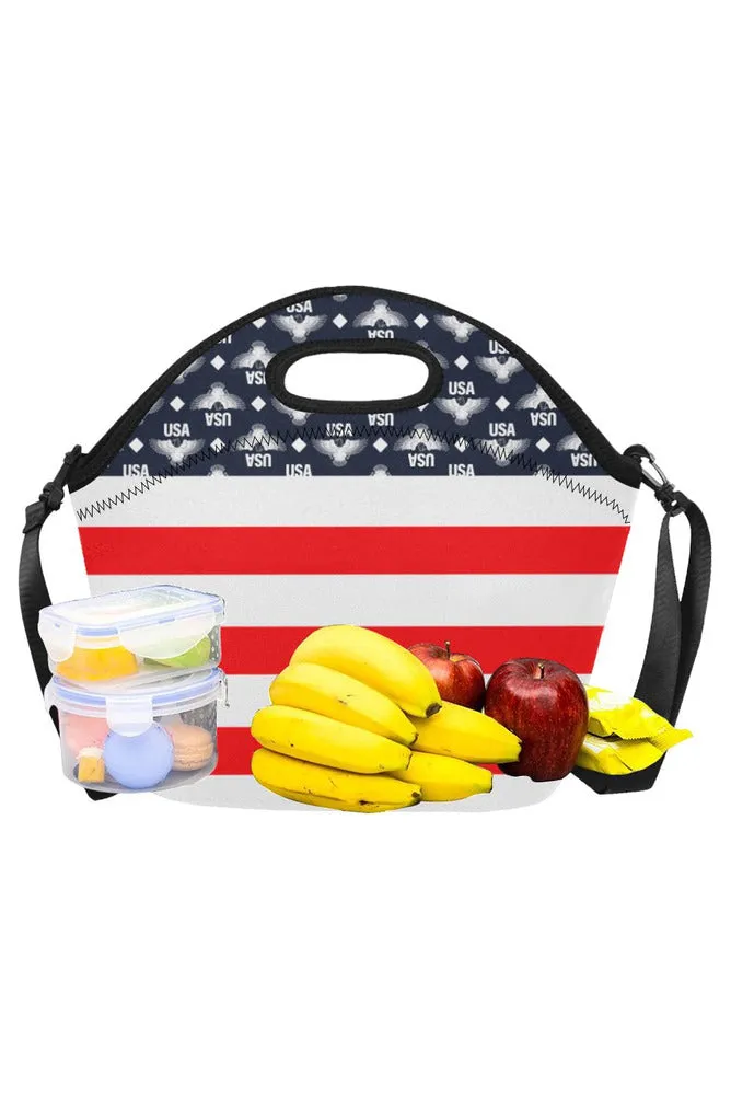 USA - FR STRIPE 3 Neoprene Lunch Bag/Large (Model 1669)