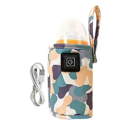 USB Milk Water Warmer Bottle Heater Travel Stroller Insulated Bag Baby