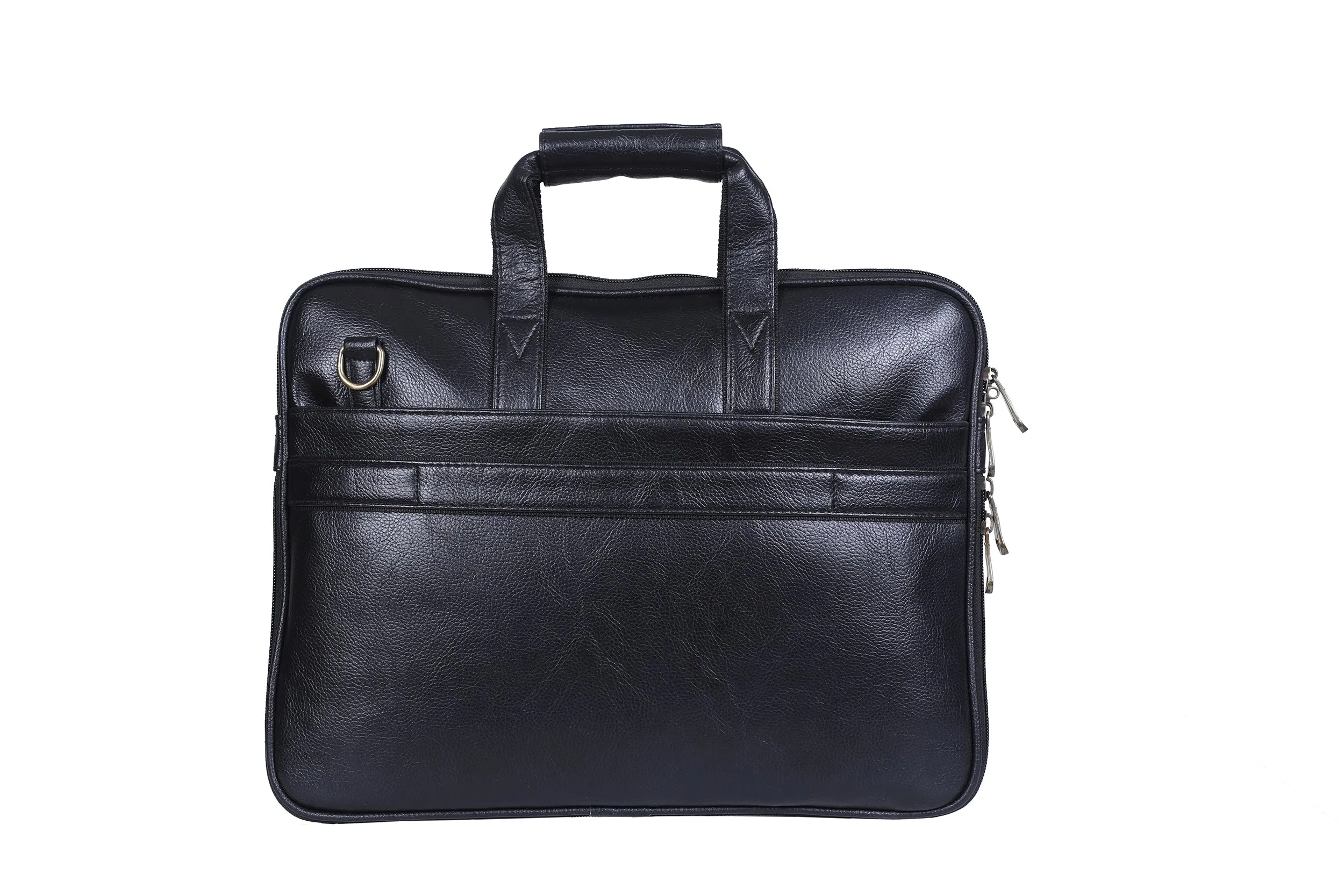 Vegan leather expandable slim laptop bag