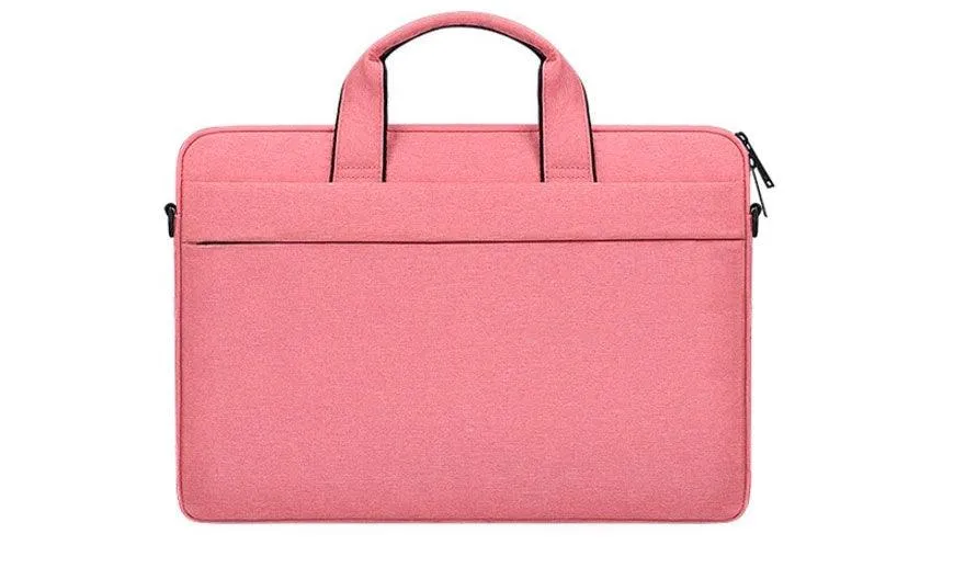 Water Resistant 15.6 inch Laptop Sleeve Laptop Bag With Handle-Pink