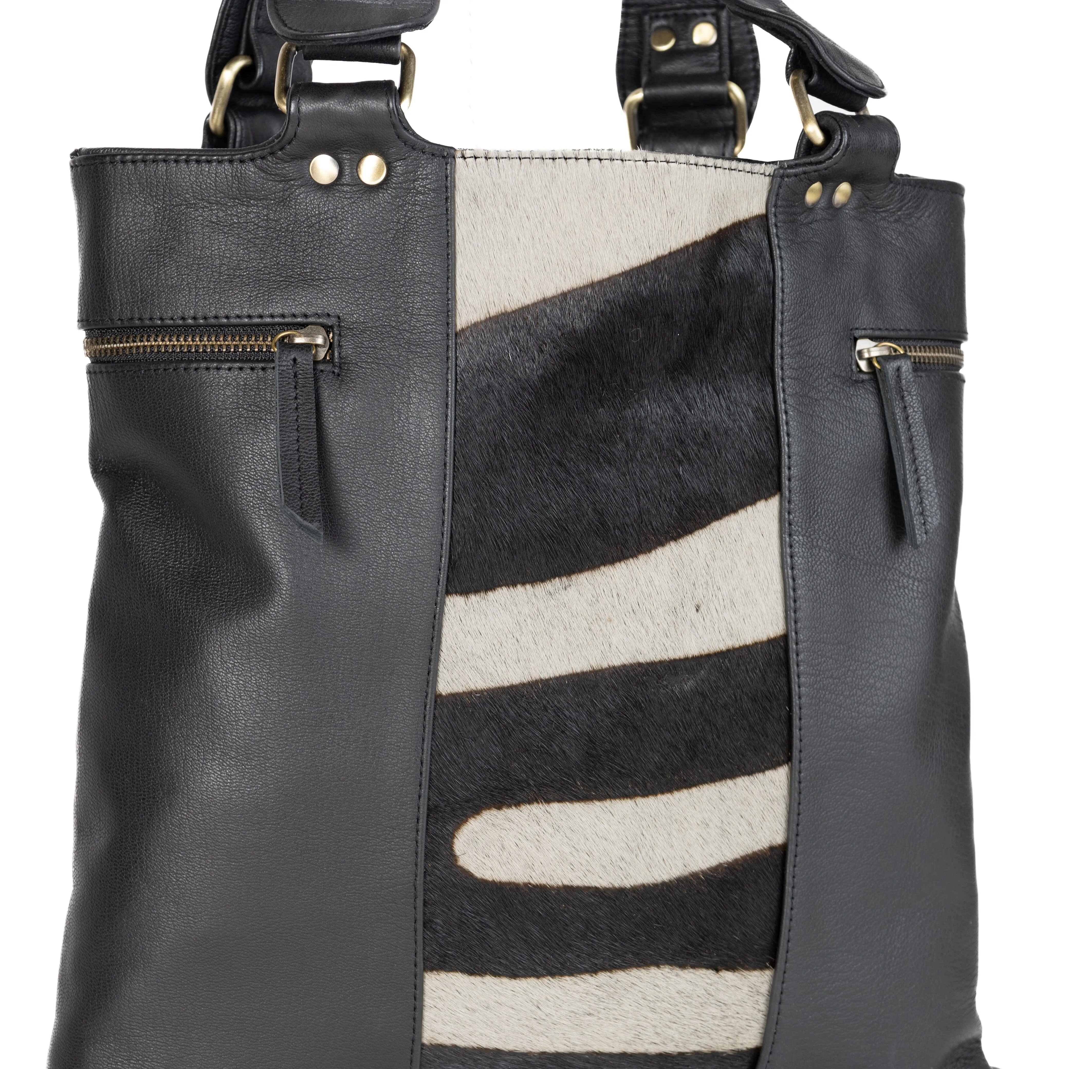 Wild Stripes Cowhide Tote Bag